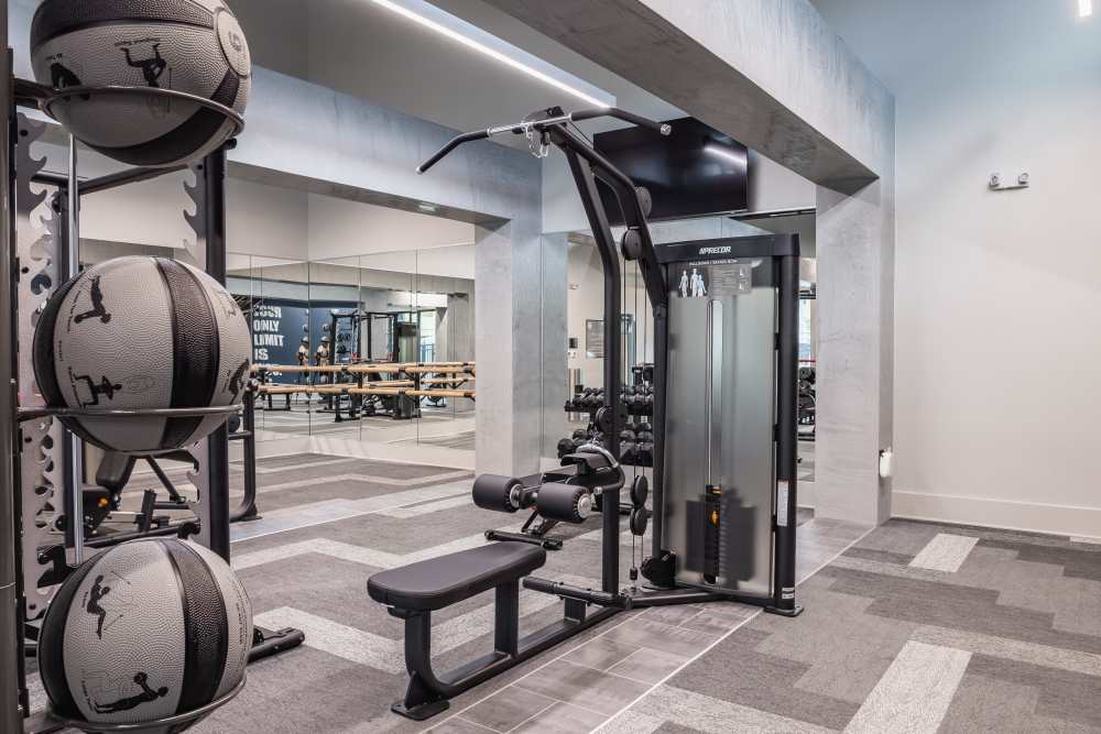 Fully-equipped and Carpeted Fitness Center at The Waters at Freeport in Freeport, Florida