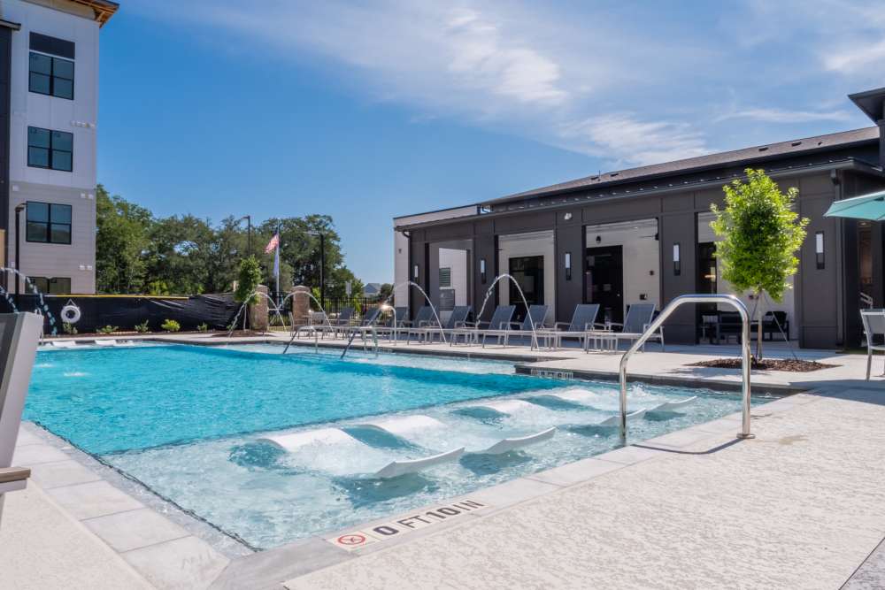 Relaxing View from the Pool Area at The Waters at Freeport in Freeport, Florida