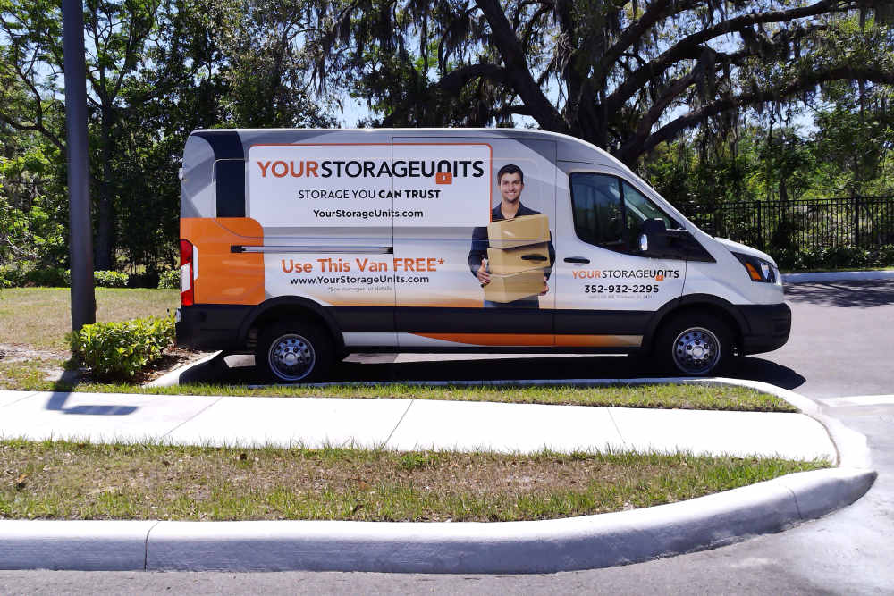 A white van with