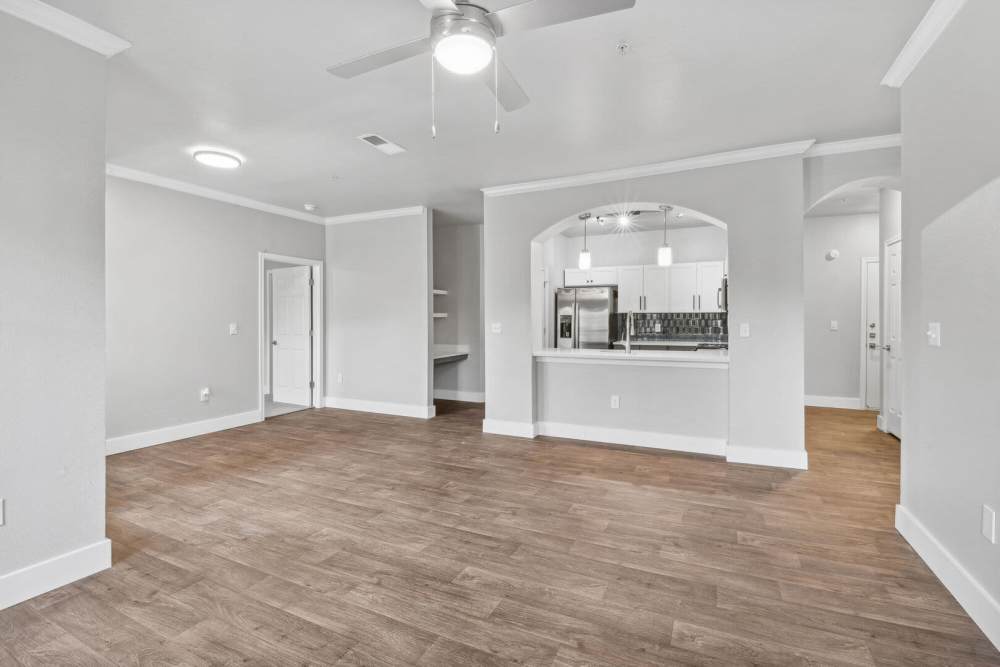 Open concept living spaces at Costa Bella in San Antonio, Texas