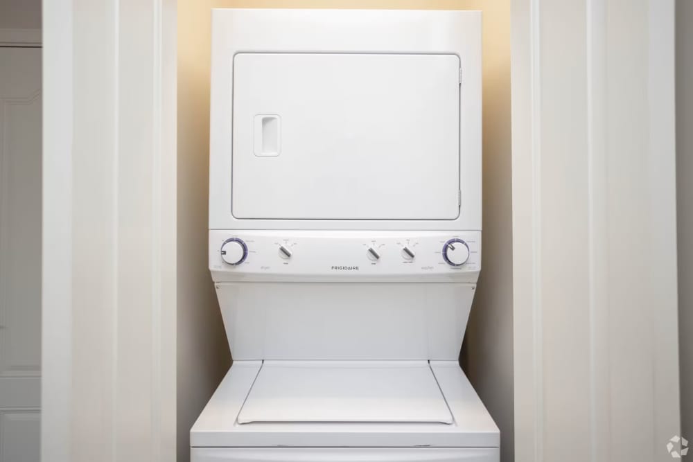 Stacked washer and dryer at Fox Creek Estates in East Amherst, New York