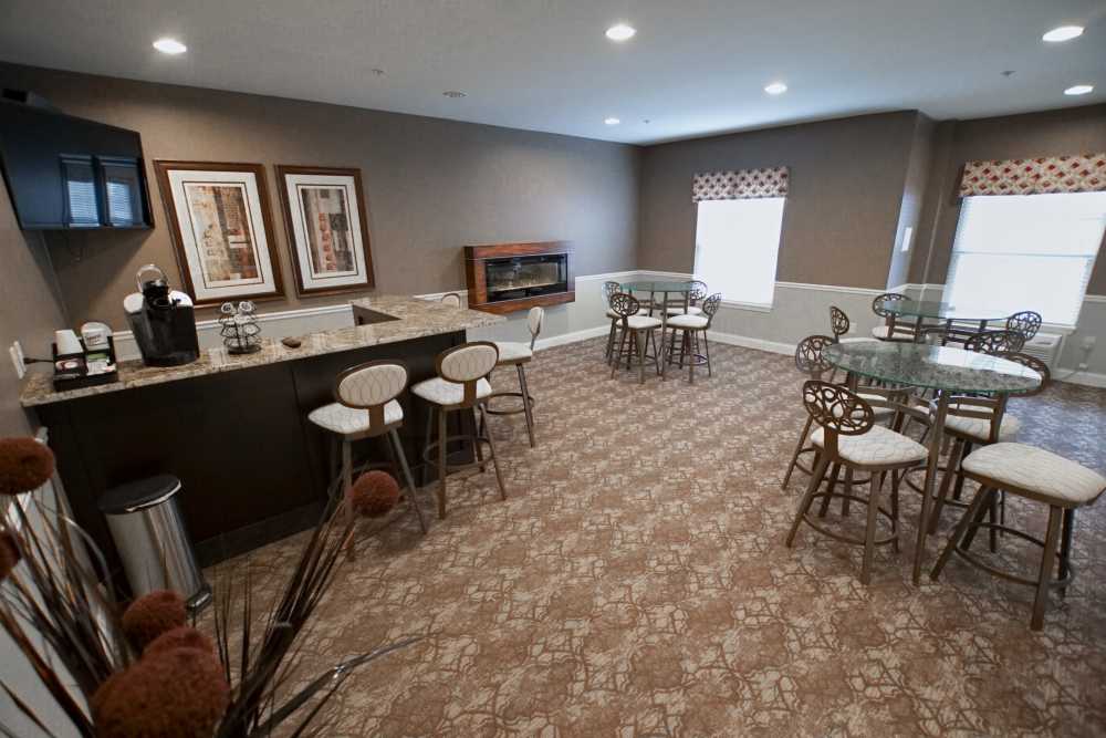 Community room at Fox Creek Estates in East Amherst, New York