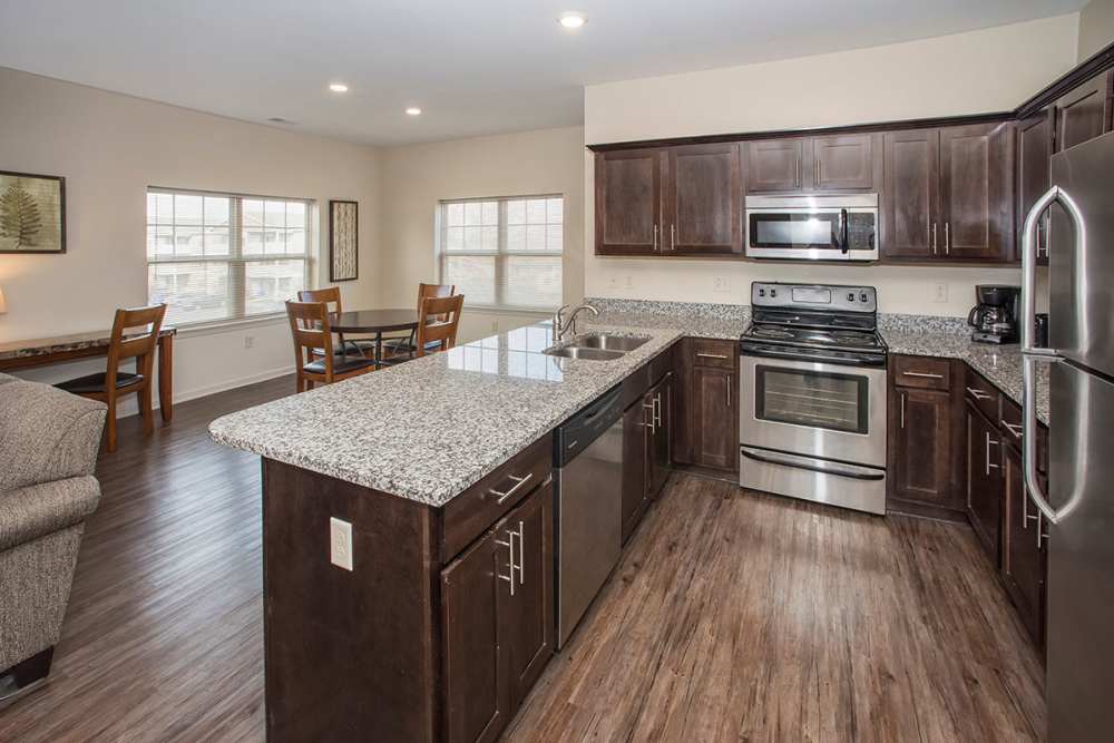 Kitchen at Fox Creek Estates in East Amherst, New York