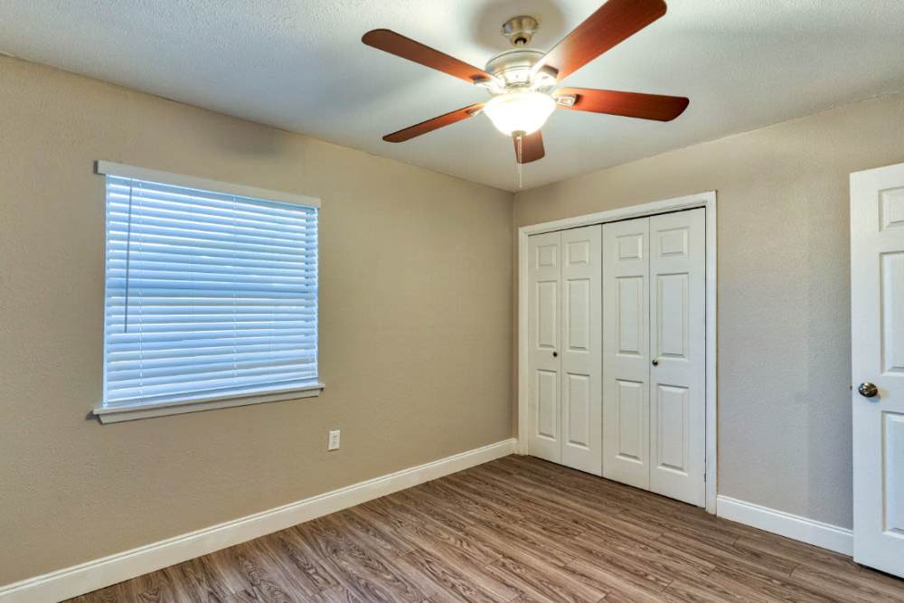 Wood-style flooring at Troup Townhomes in Troup, Texas