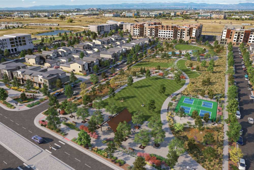 Great view of community at Union at the Park in Denver, Colorado