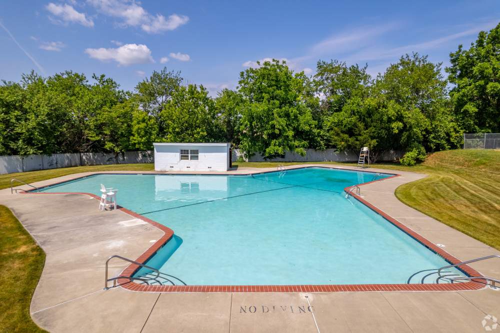 Shimmering swimming pool at Congress Apartment Homes in Allentown, Pennsylvania