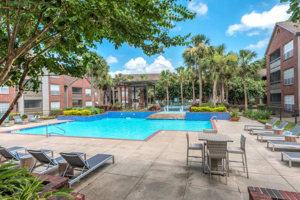 Resort-style pool at The Haven On Buoy in Webster, Texas