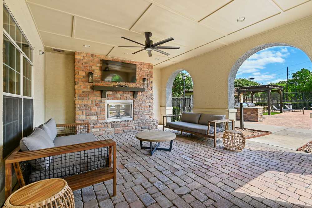Outdoor patio at Vineyards in Katy,Texas