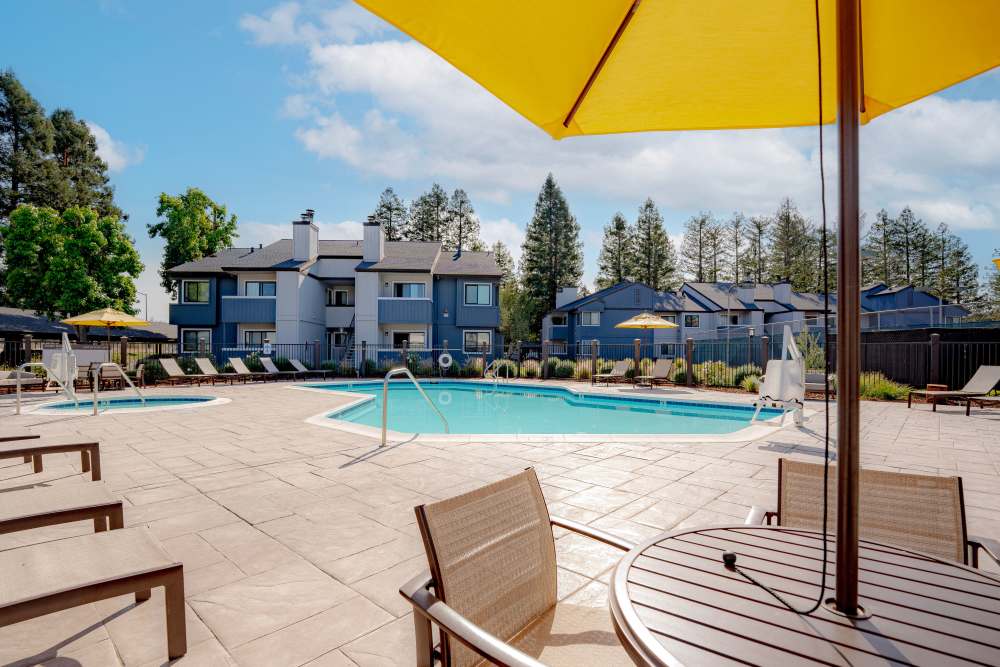 Amenity pool at Park Ridge Apartment Homes in Rohnert Park, California