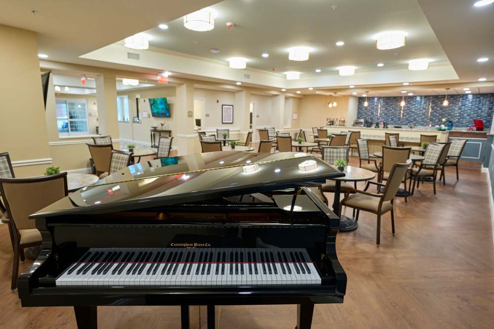Grand piano at Harmony at Glasgow in Newark, Delaware