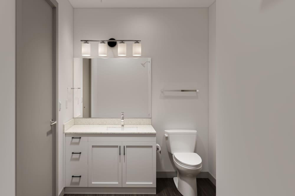 Bathroom at Pinyon Apartments in Reno, Nevada