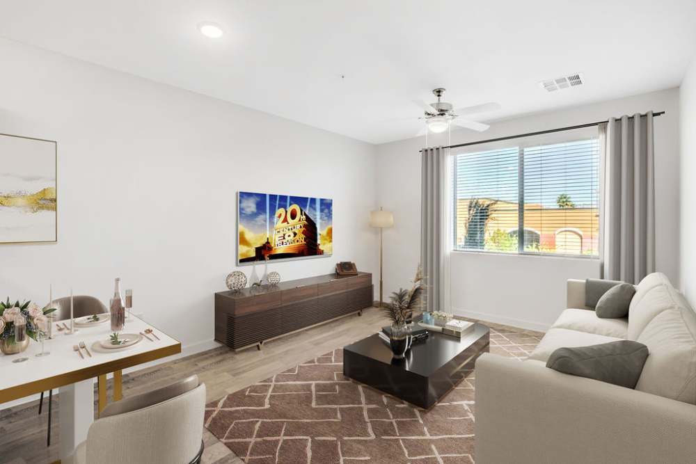Living room with couch at Harmony in Las Vegas, Nevada 