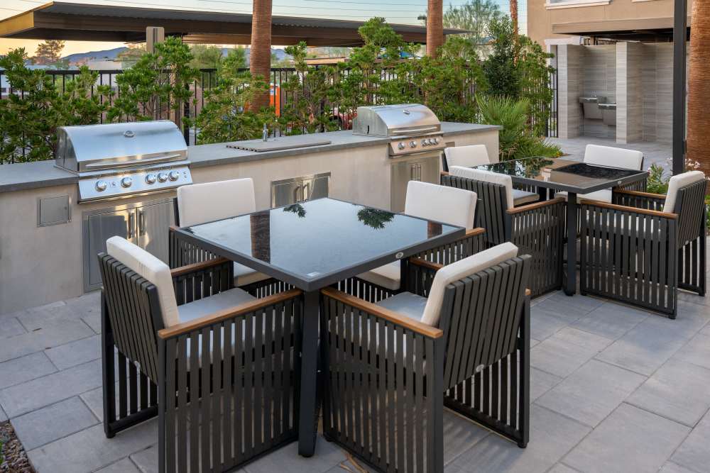 Outside grilling station at Heirloom at Pebble in Las Vegas, Nevada