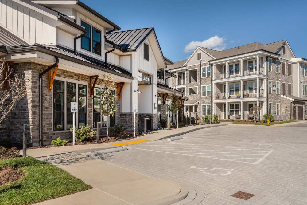 Exterior of the apartment building at Statler McCain's Station in Gallatin, Tennessee