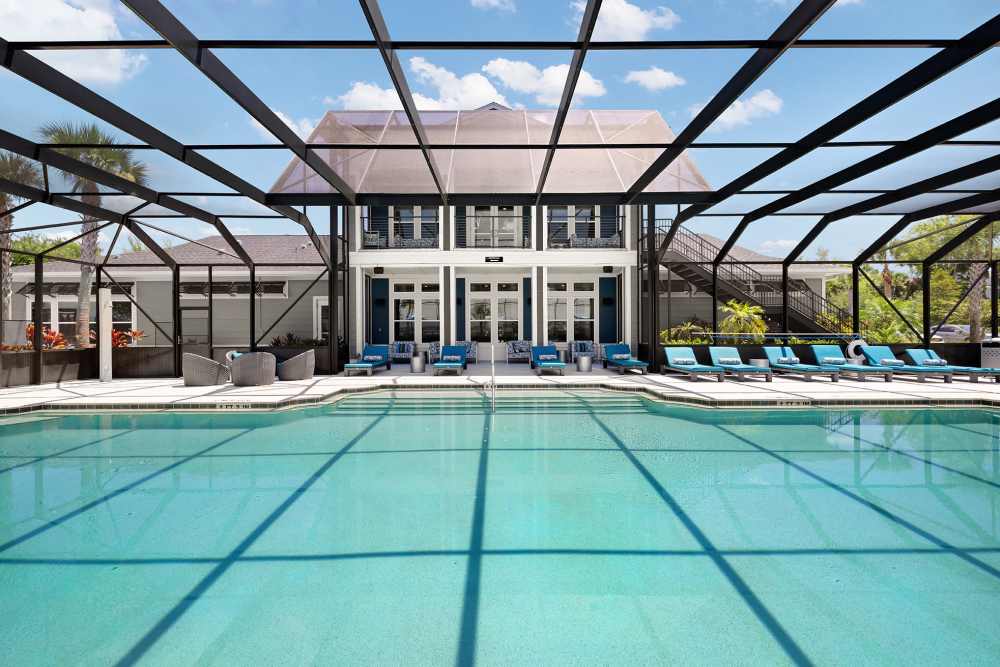 Large indoor pool at Vue on Lake Monroe in Sanford, Florida