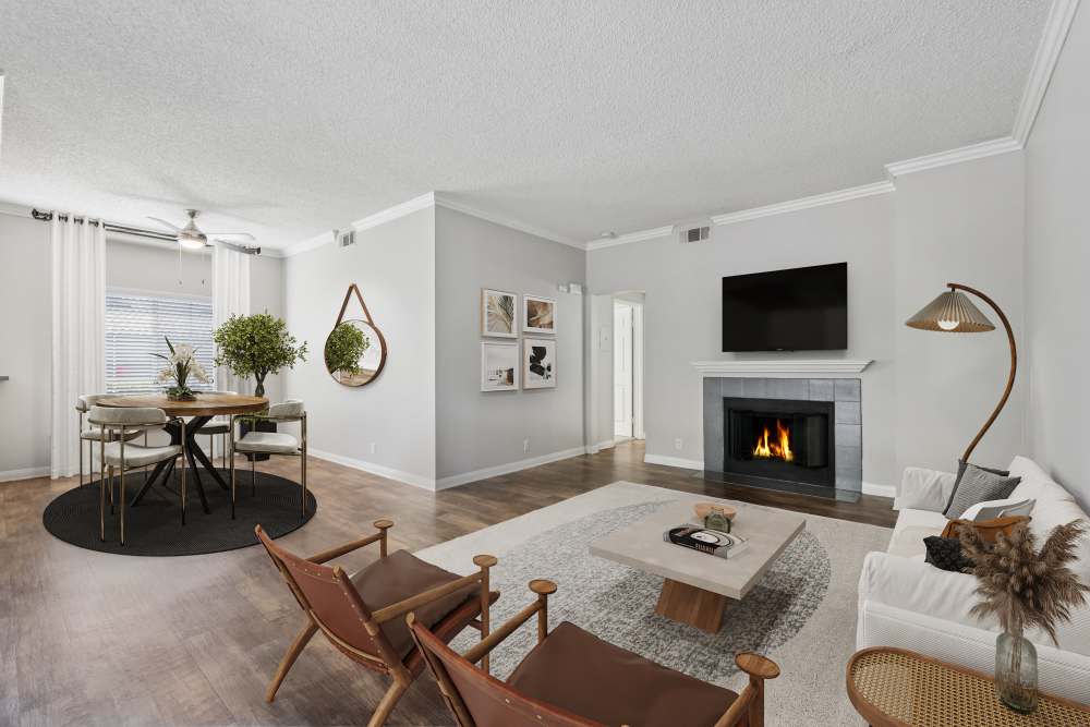 Spacious living room at Paloma Summit Condominium Rentals in Foothill Ranch, California