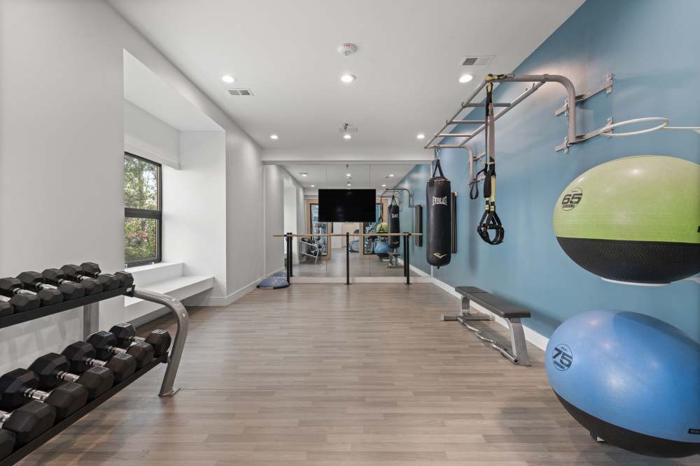Onsite fitness center at Isabella Apartment Homes in Greenwood Village, Colorado