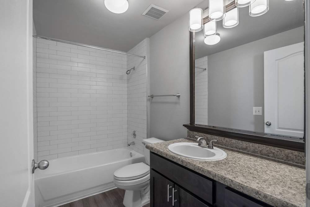 Bathroom with a bathtub at Lyndon in Houston,Texas