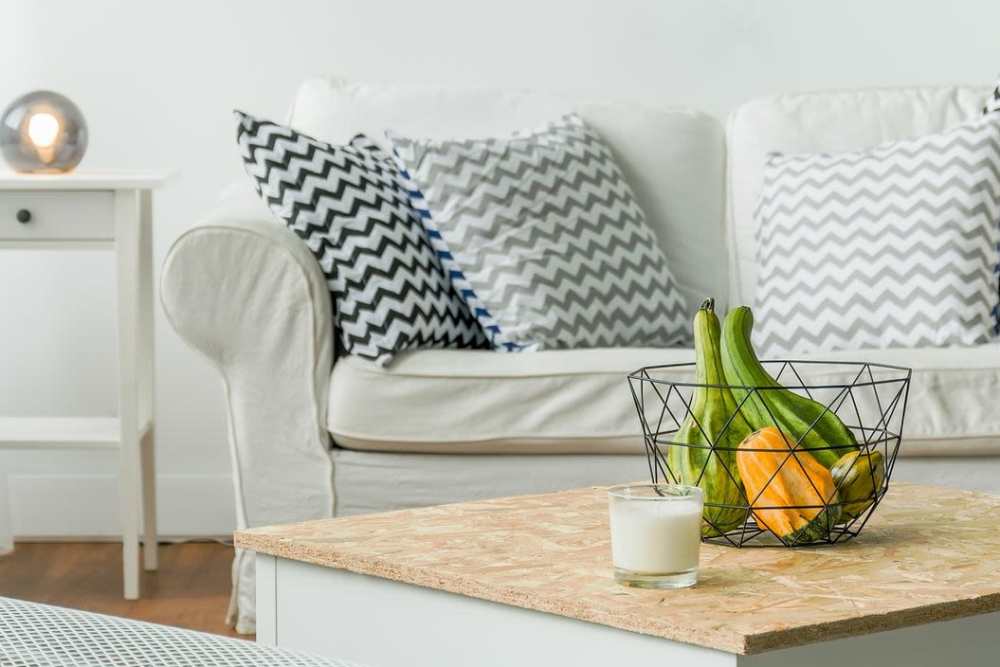 Couch and a coffee table at Commerce Senior in Los Angeles, California