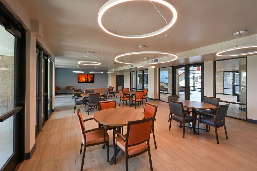 Community lounge at The Cascalote in Glendale, Arizona