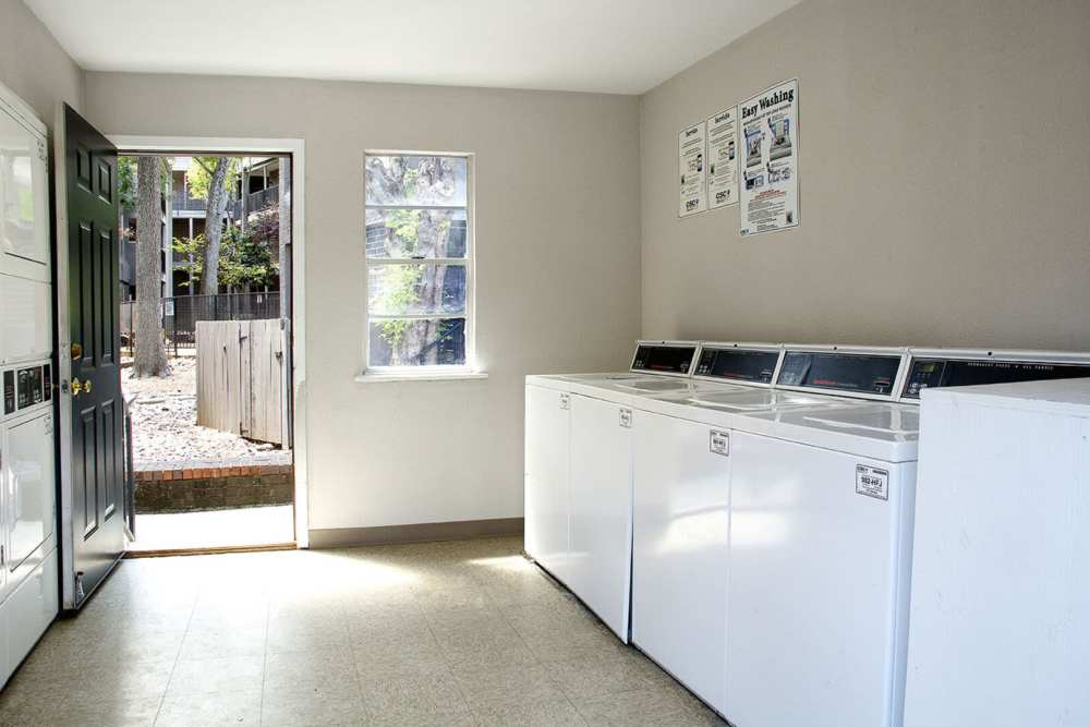 Laundry facility at San Mateo Forest in Dallas, Texas