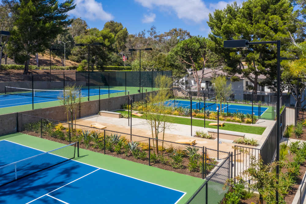 Pickleball and cornhole at Marea in Dana Point, California