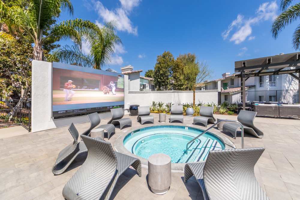 Lounge chairs around the spa at Marea in Dana Point, California