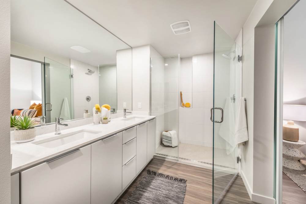 M Collection bathroom at Marea in Dana Point, California