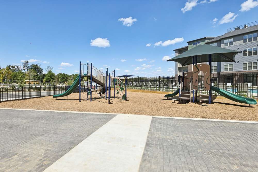 Tot lot and playground at Elms Shady Grove in Rockville, Maryland