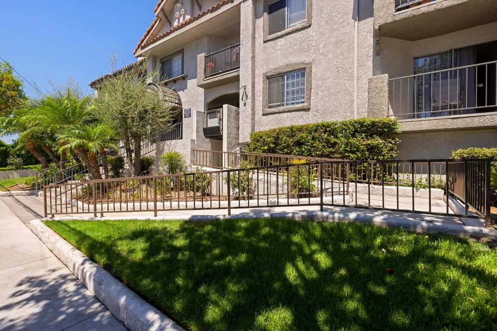 The exterior view of apartment at The Indie Glendale Collection in Glendale, California