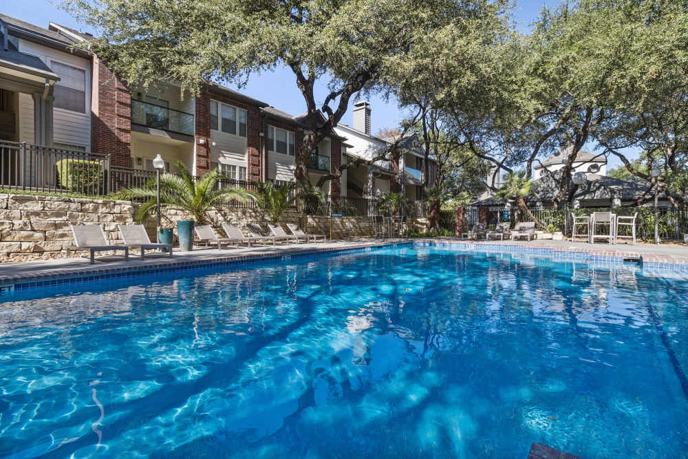 Resort-style swimming pool at Charleston in San Antonio,Texas