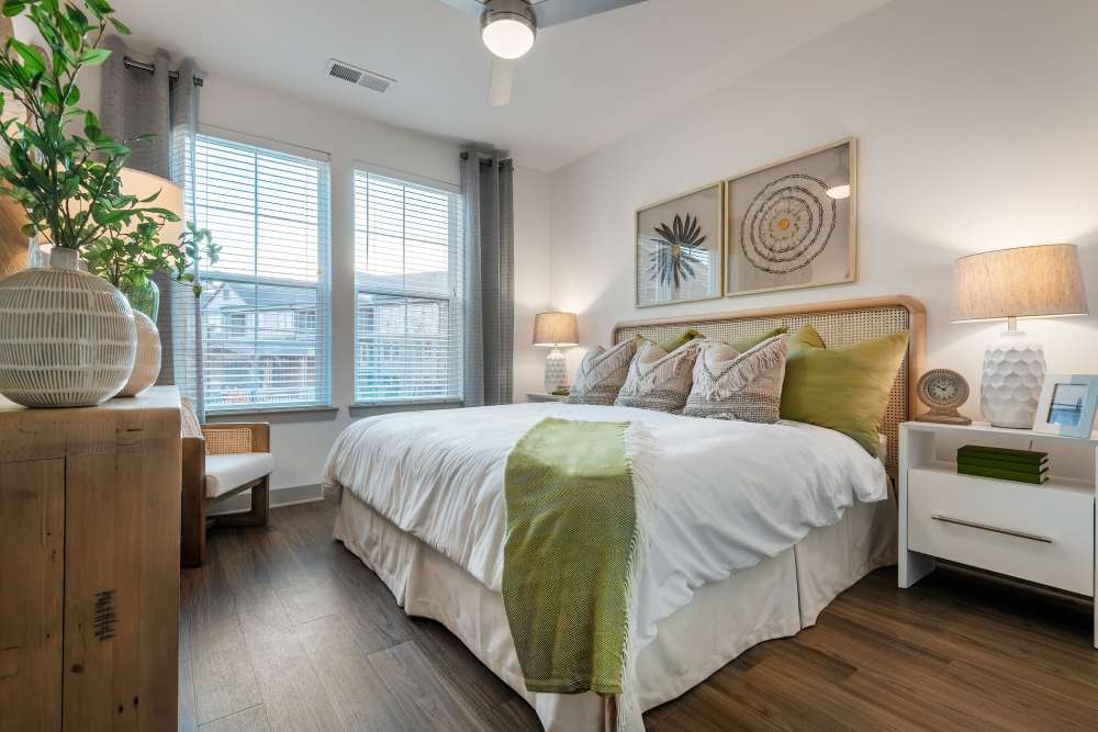 bedroom with large windows