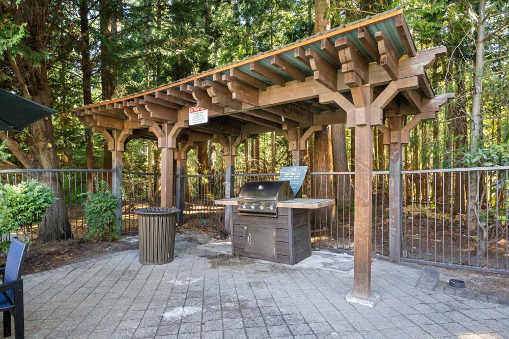 The community BBQ area at Wildreed Apartments in Everett, Washington
