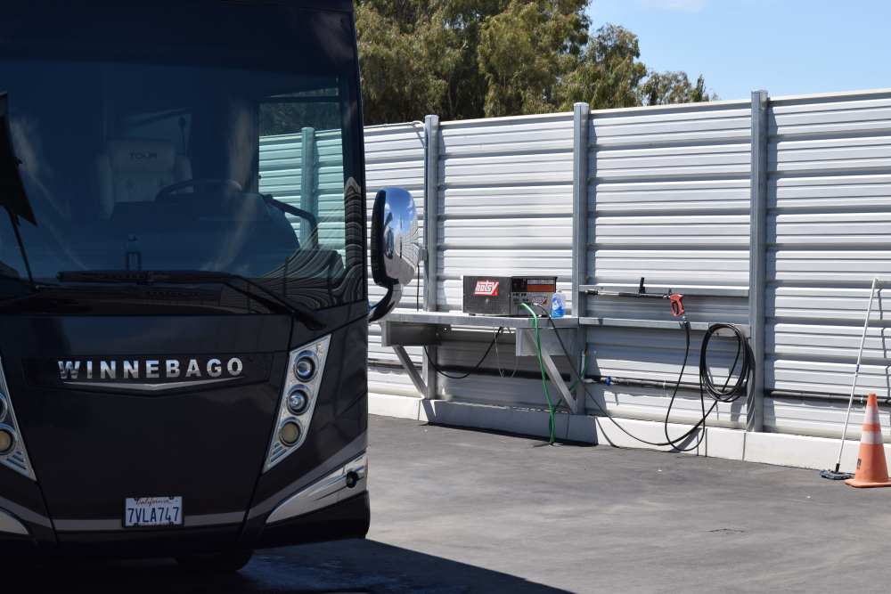 Highlight of a new car wash at Rio Vista Executive RV and Boat Storage in Rio Vista, California