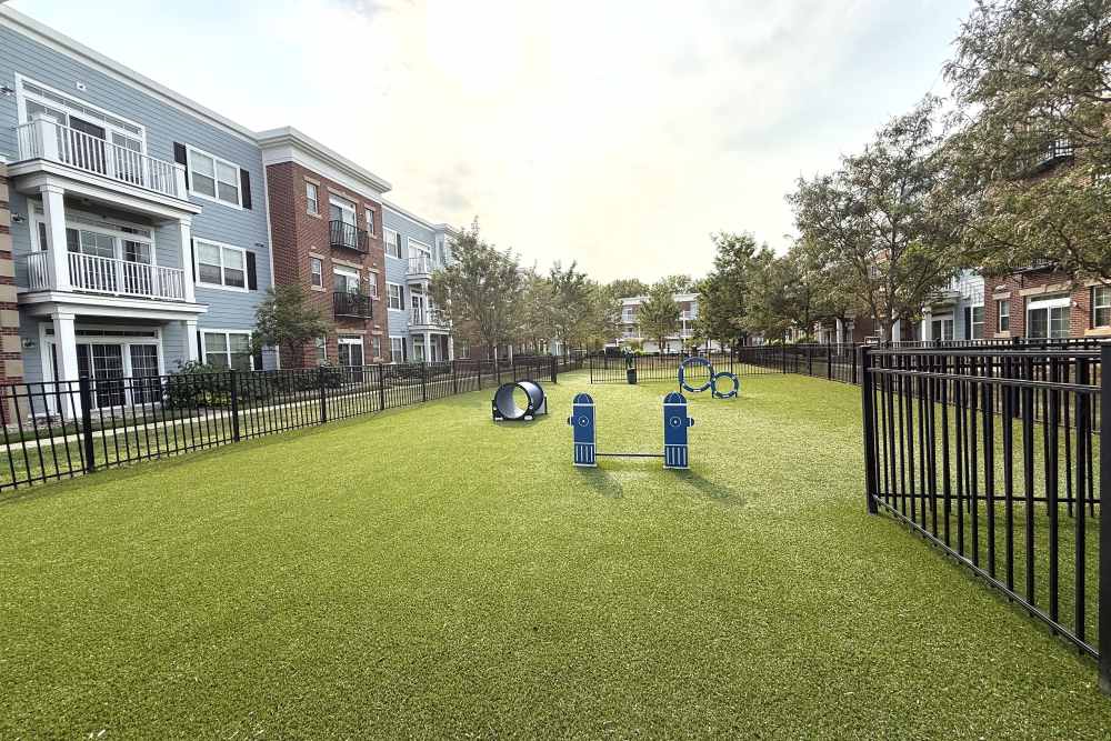 Apartment building with garages