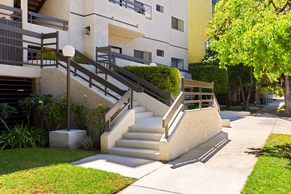 Entry view of community at The Indie Glendale Collection in Glendale, California