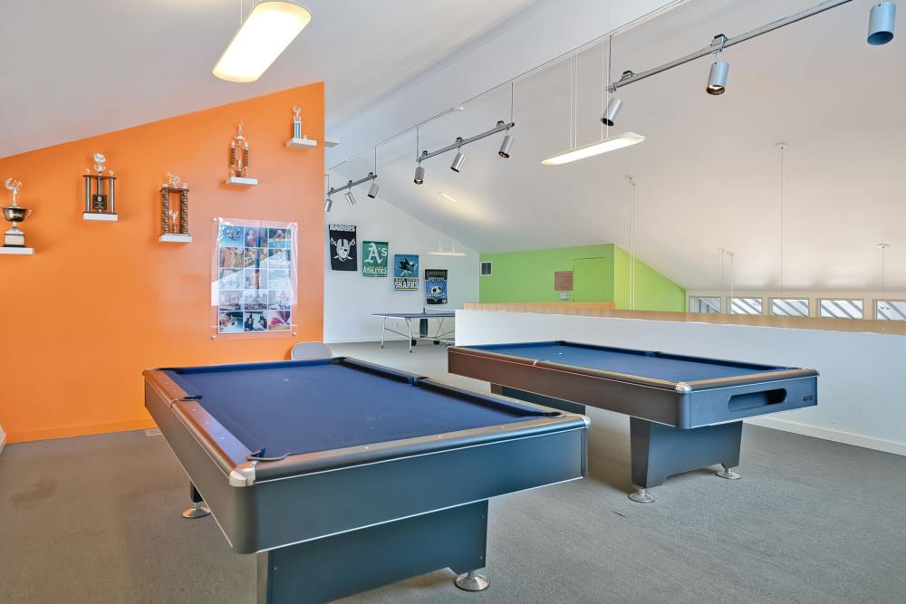 Billiard room at Lakeside Village in San Leandro, California