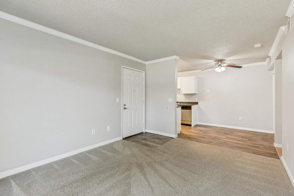 Spacious dining and living room at Plum Tree Apartment Homes in Martinez, California