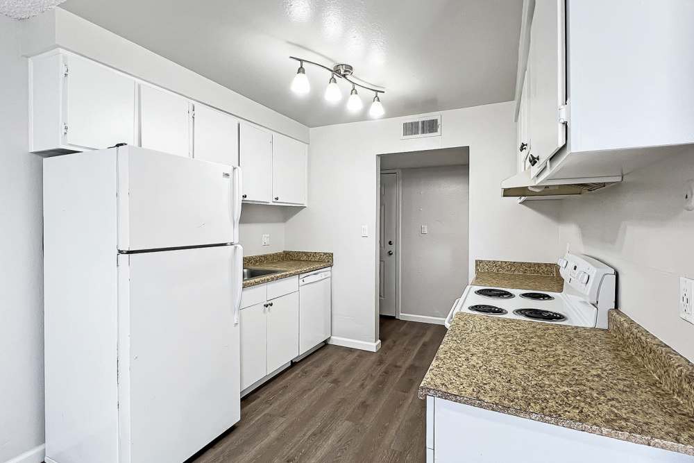 Modern kitchen at Village of the Pines in Reno, Nevada
