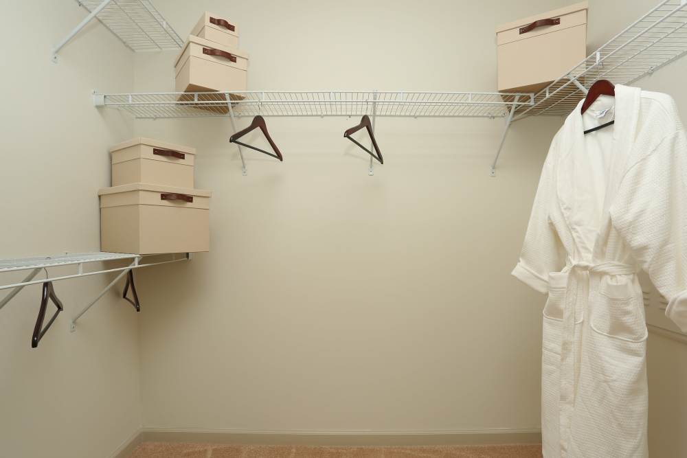 Walk-in closet at 2370 Main at Sugarloaf in Duluth, Georgia