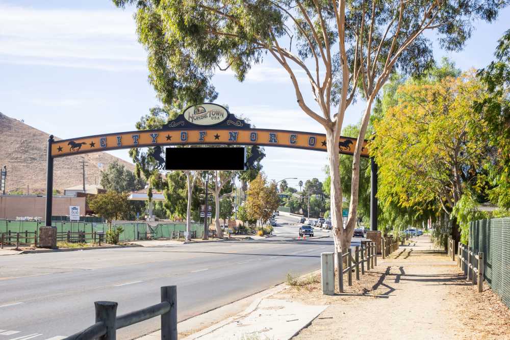Norco Signage Downtown Norco Valley Square in Norco,California