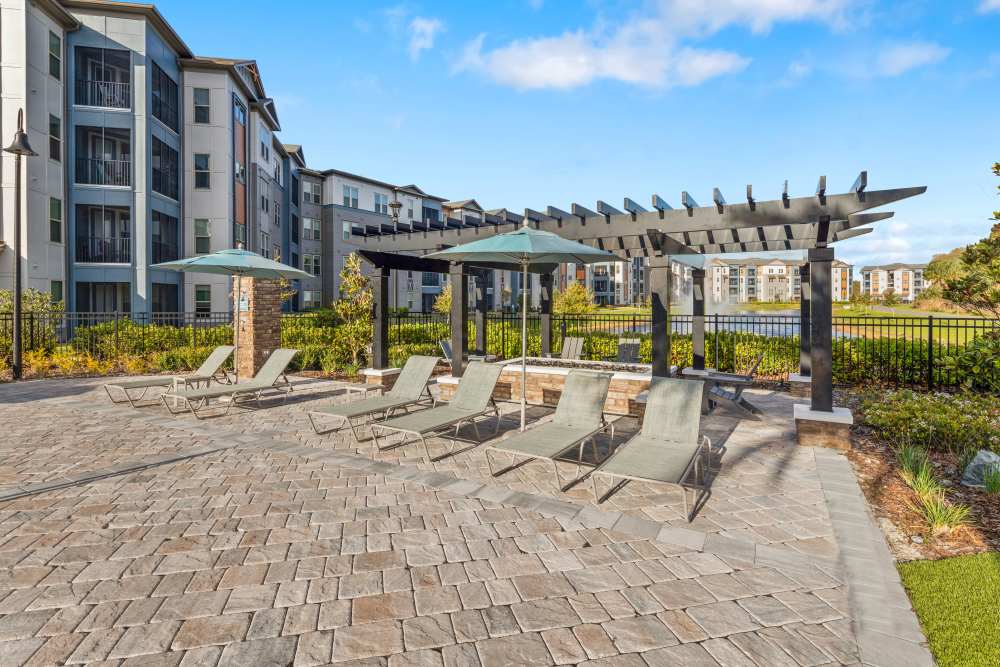 Multiple outdoor seating area at Integra 289 Exchange in DeBary, Florida