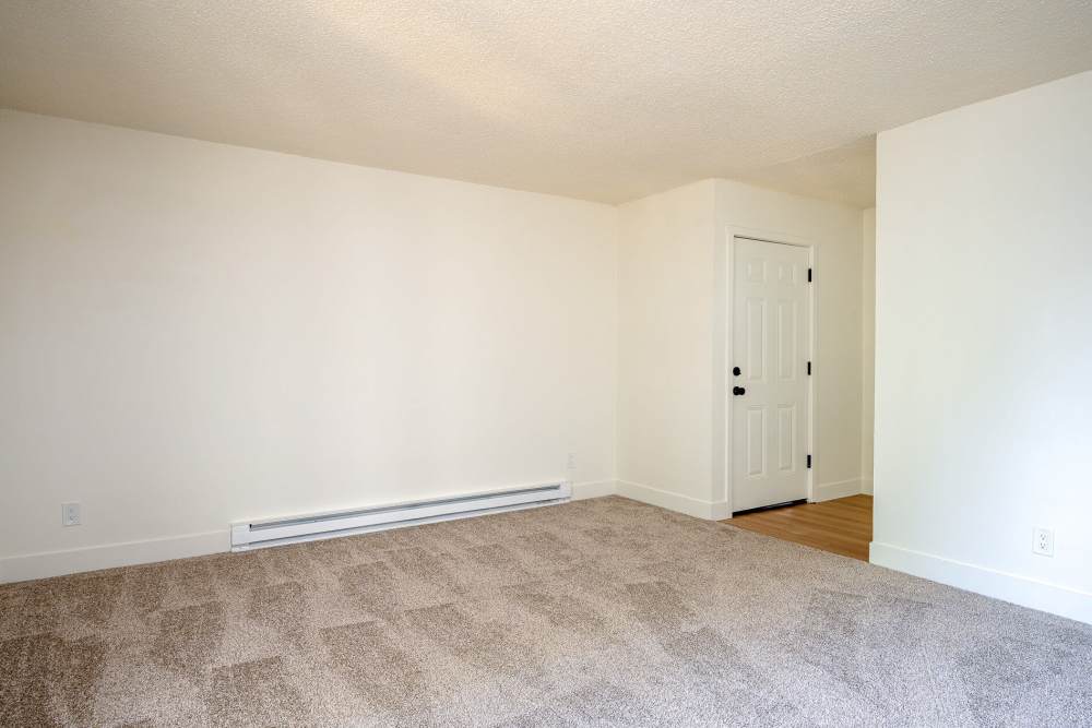 Spacious living room at Firwood Station in Portland, Oregon