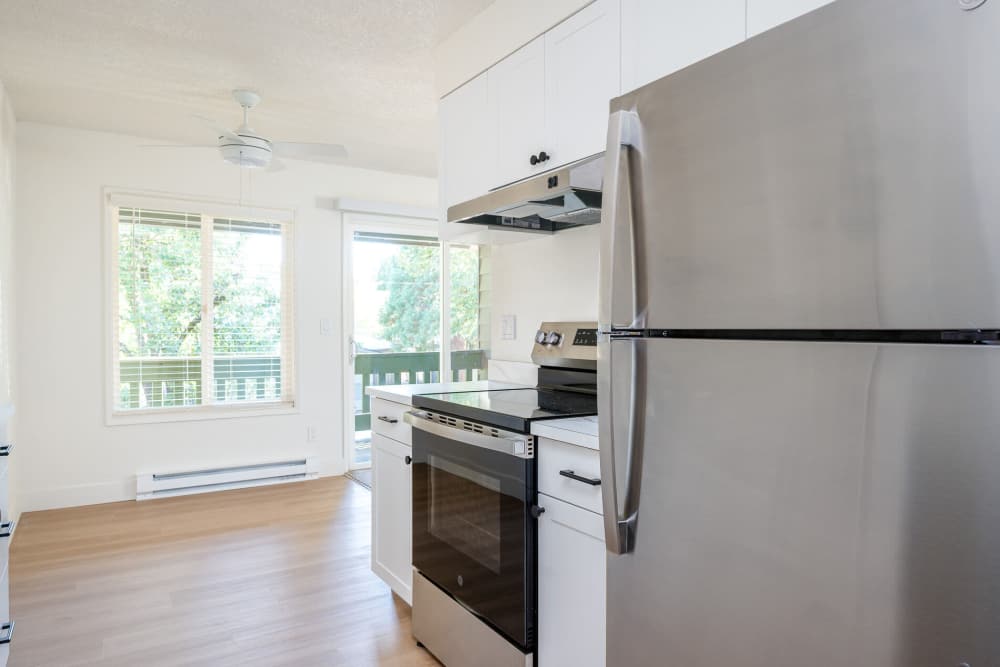 Kitchen area at Firwood Station in Portland, Oregon