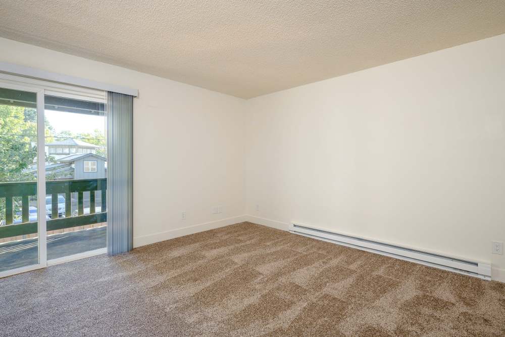 Spacious living room area at Firwood Station in Portland, Oregon