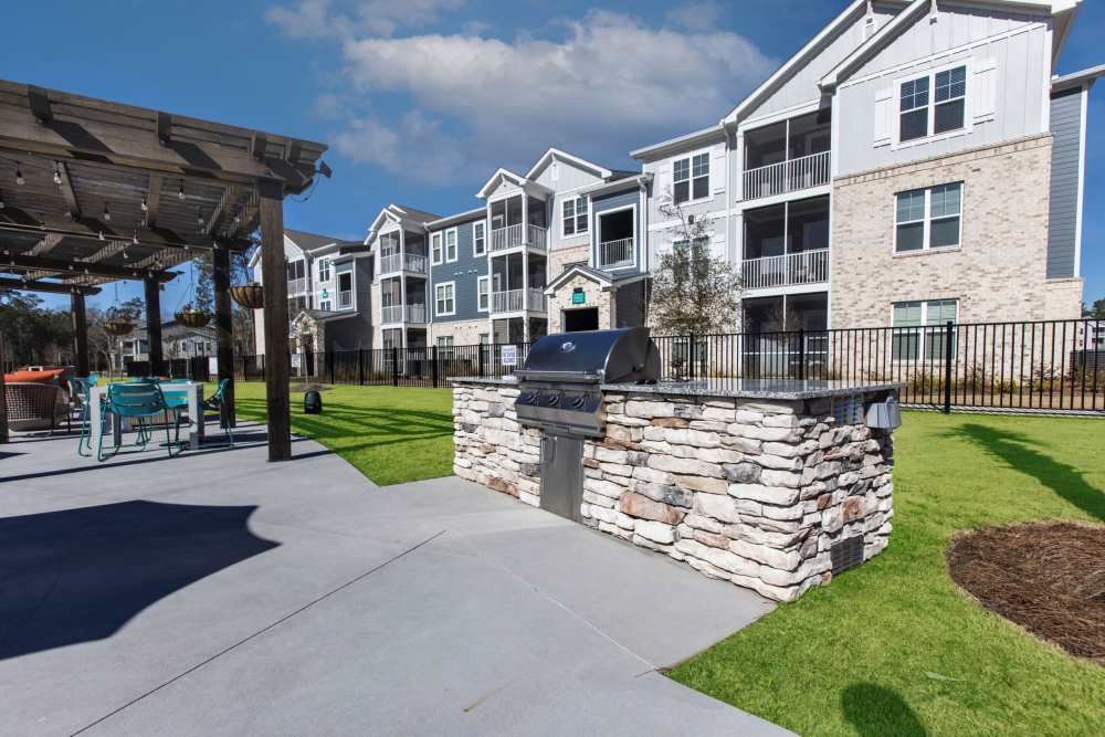 Outside grilling station at South City Apartments in Summerville, South Carolina