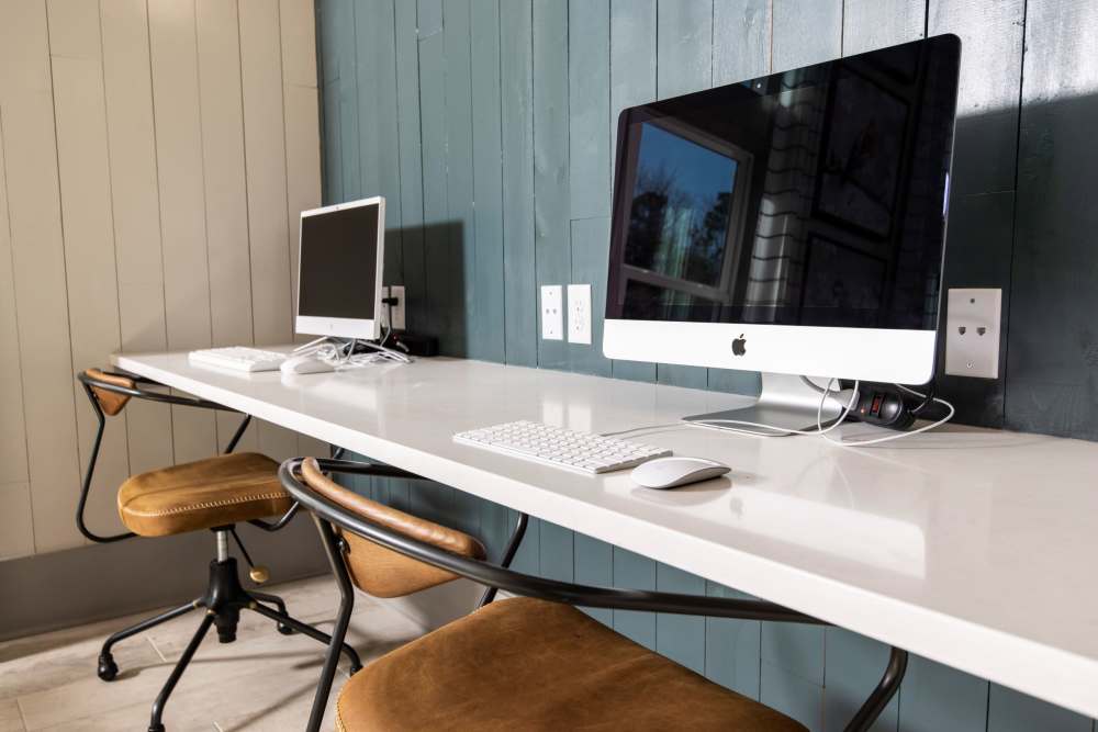Co-working space at South City Apartments in Summerville, South Carolina