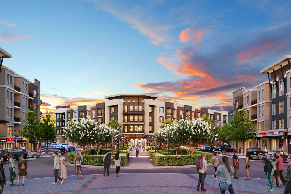 View of the community at Main Street Vista in Holly Springs, North Carolina 