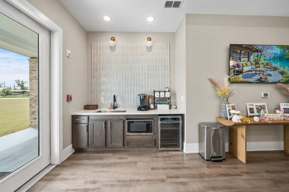 Bar counter inside the clubhouse at The Park at Massalina in Panama City,Florida