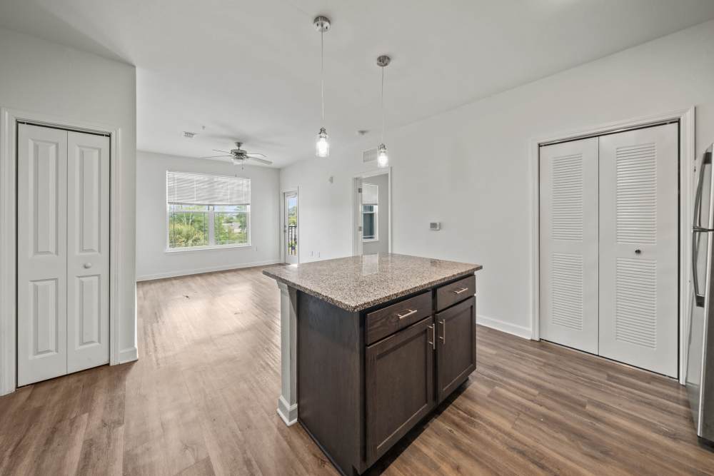 Kitchen island at The Park at Massalina in Panama City,Florida